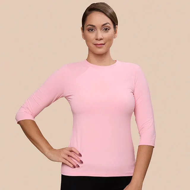 3/4 Sleeve Crew Neck Layering Top