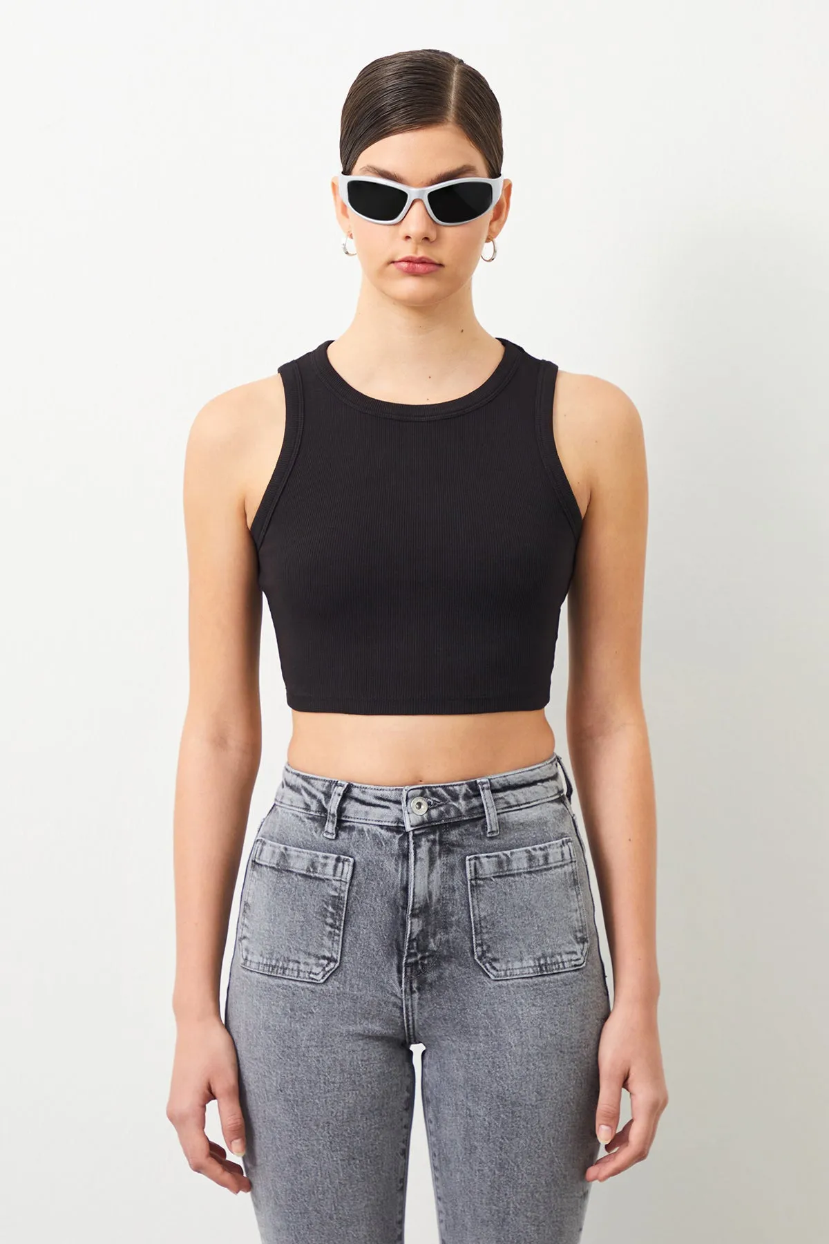 Arven Black Women's Crop Top