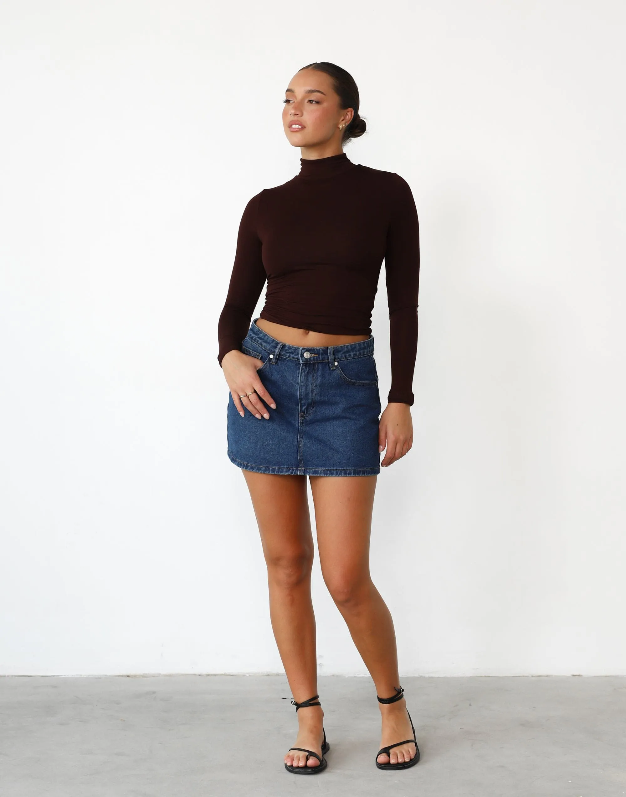 Benny Long Sleeve Top (Cocoa)