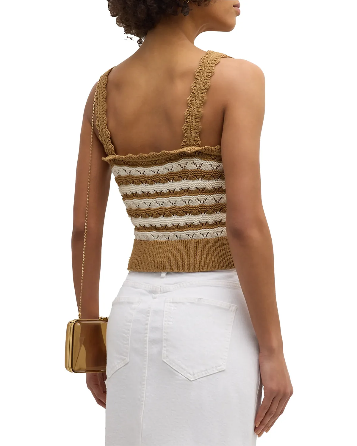 Binetto Knit Tank (Desert Khaki/Off White)