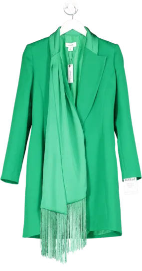 Coast Green Belted Fringe Detail Blazer Dress UK 8