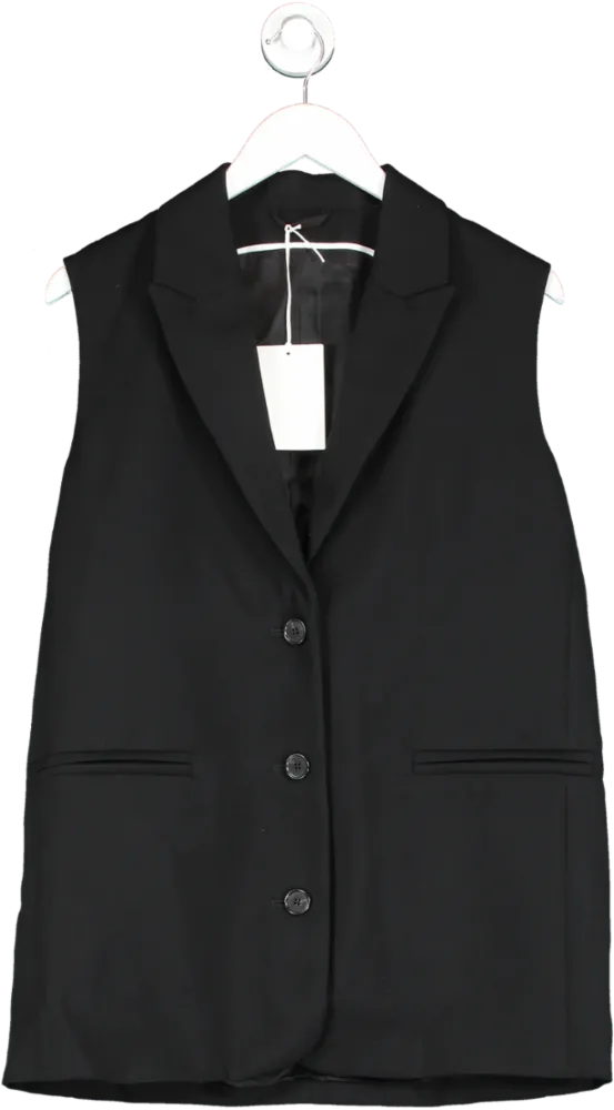 cos Black Sleeveless Wool Blazer BNWT UK 12