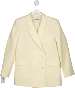 country road Yellow Lemon Textured Double Breasted Blazer UK 16