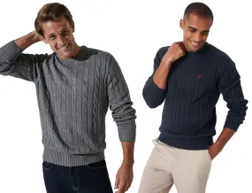 Crew Clothing Mens Cable Crew Jumper