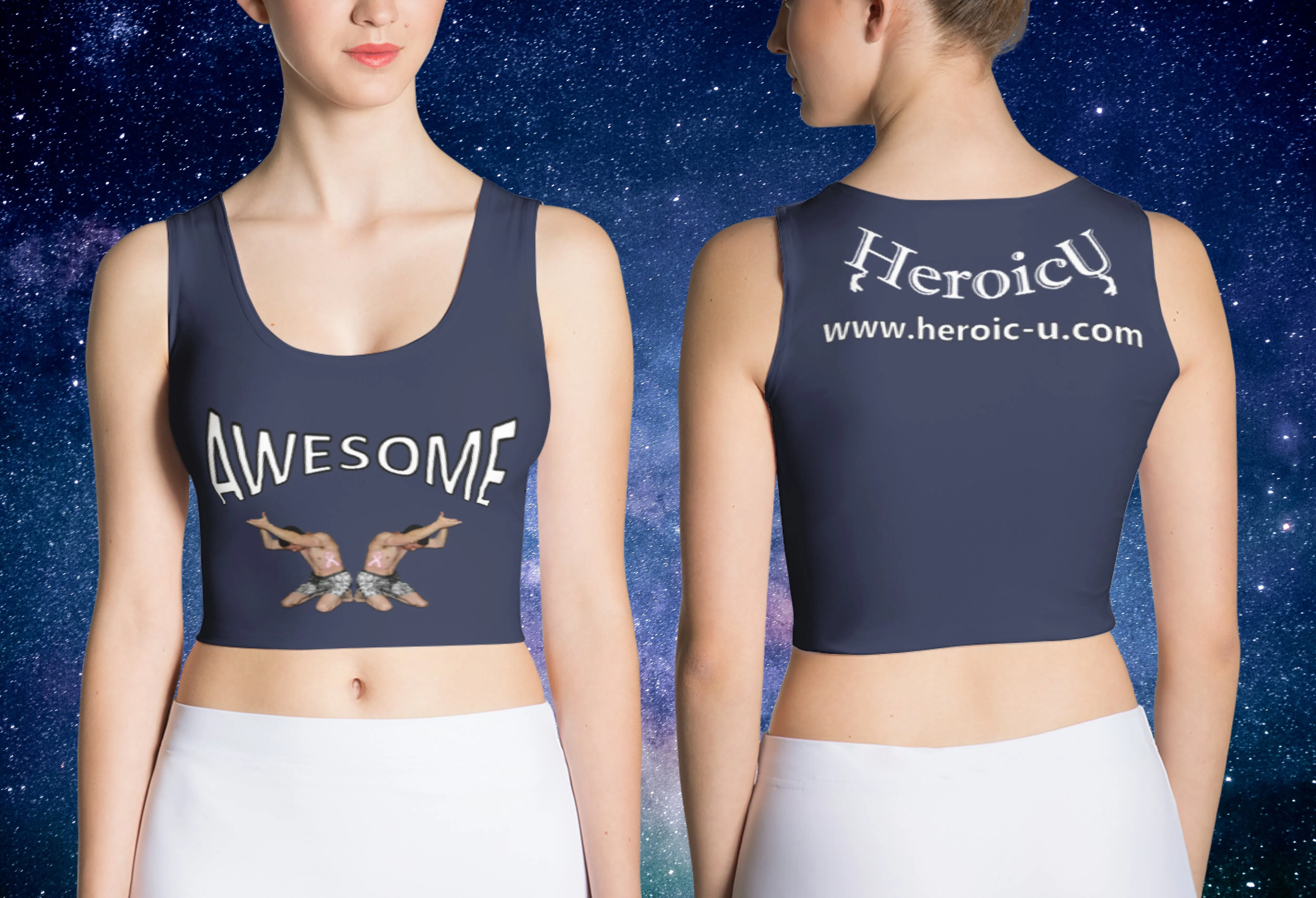 Crop Top Awesome Midnight Blue