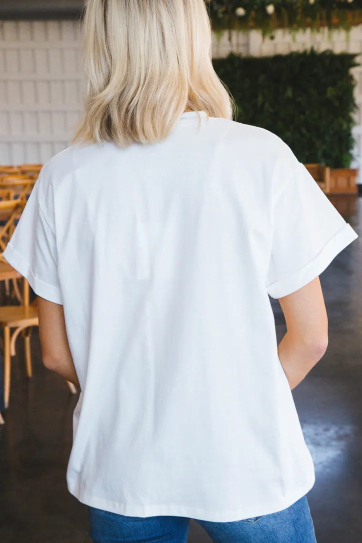 Faye Flower Market Amsterdam Tee, Ivory