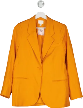 H&M Orange Single Breasted Blazer UK XS