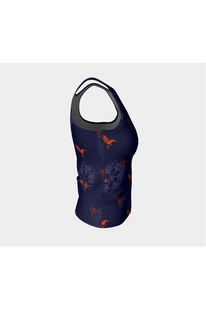 Hummingbird Orange Fitted Tank Top