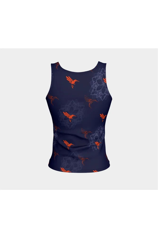 Hummingbird Orange Fitted Tank Top