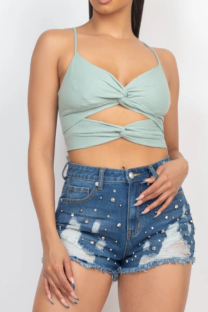 Jr Cami - Twist Front Cropped