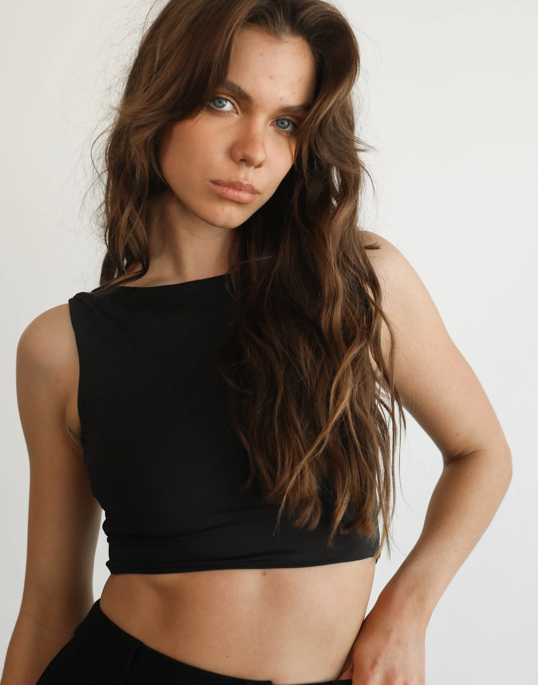 Kayce Crop Top (Black)