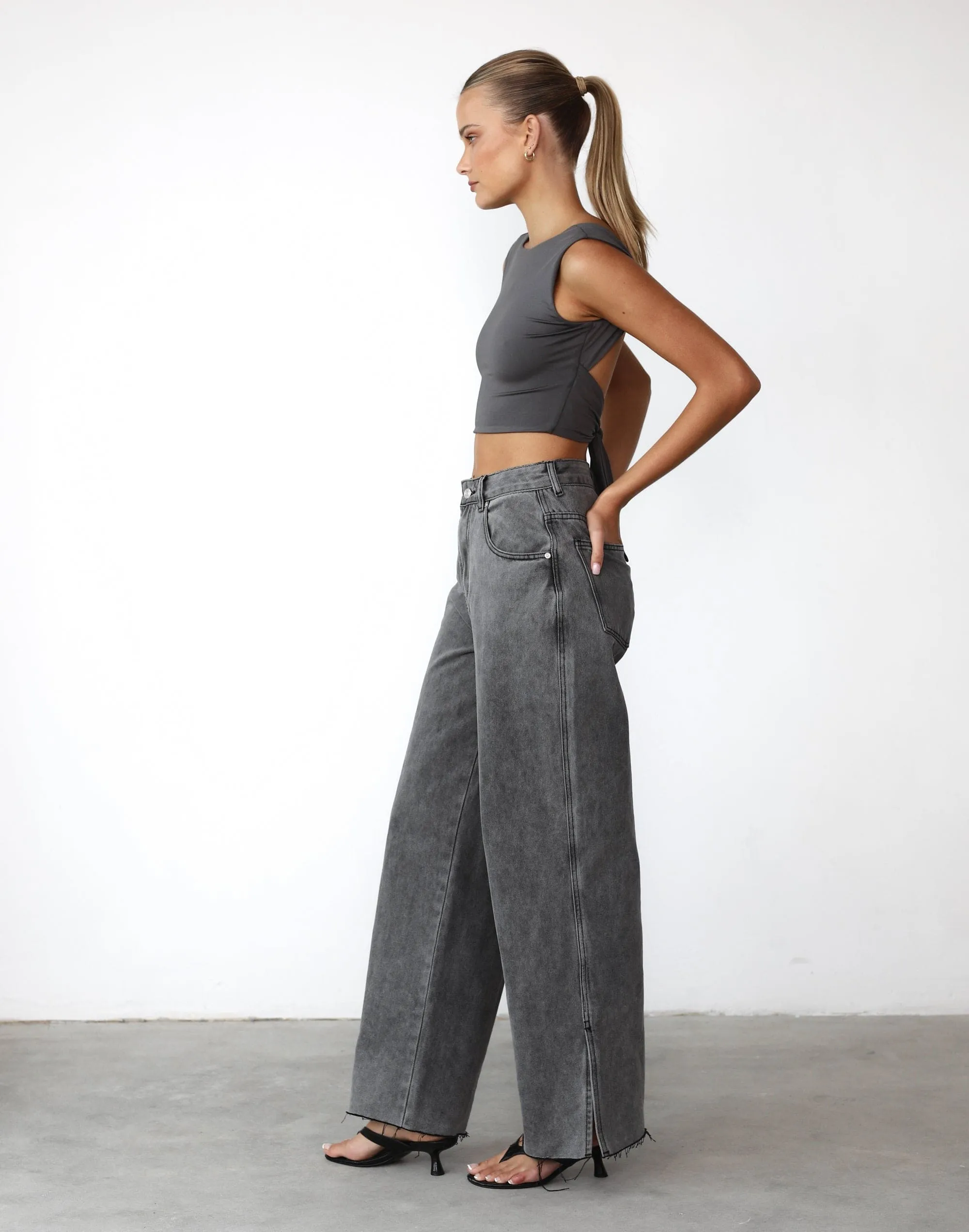 Kayce Crop Top (Slate)