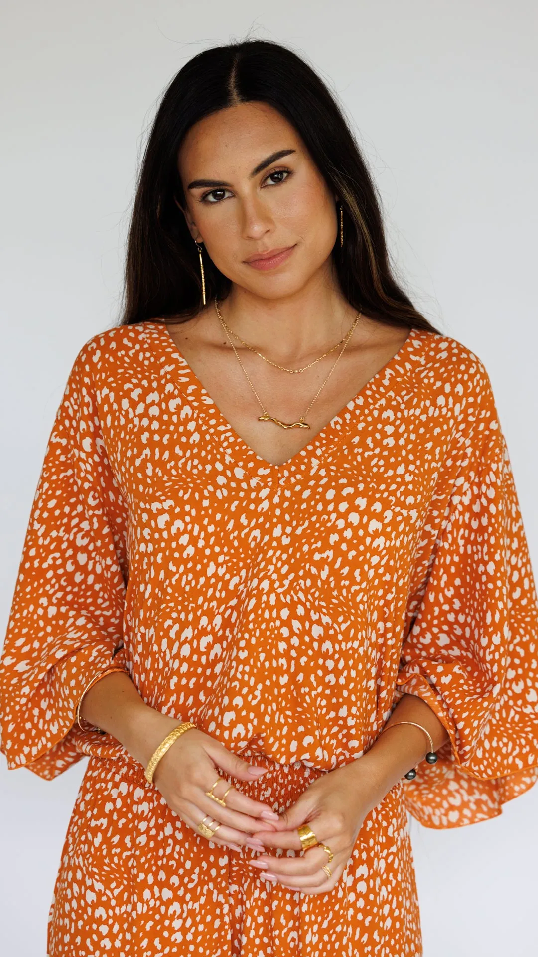 Kiely Top / Speckled Papaya