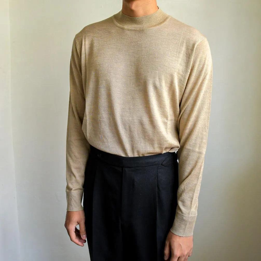 Knitted Cashmere Mock Neck