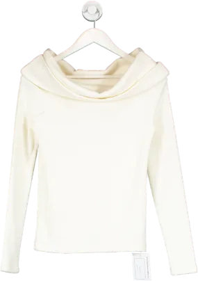 Marcela Cream Veni Off The Shoulder Knit Top UK S