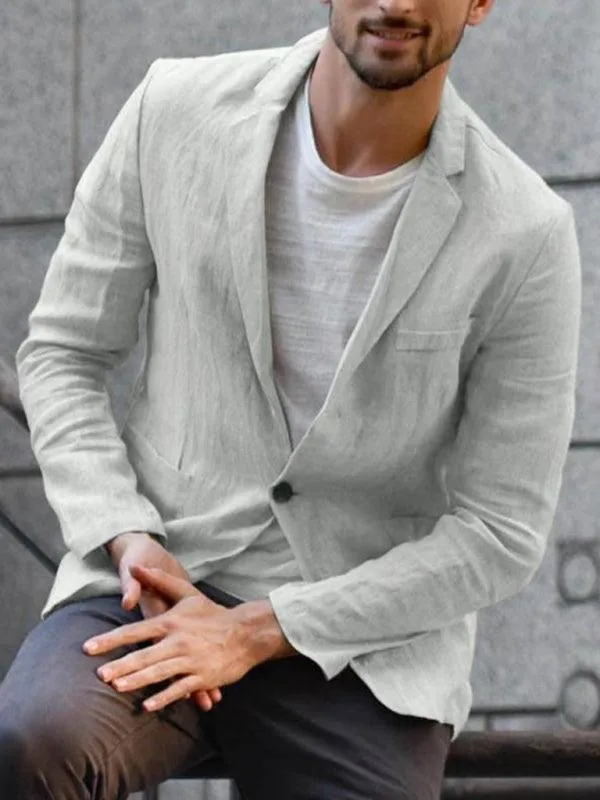 Men Blazer - Linen Blazer