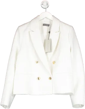 Mint Velvet White Ivory Boucle Blazer UK 12