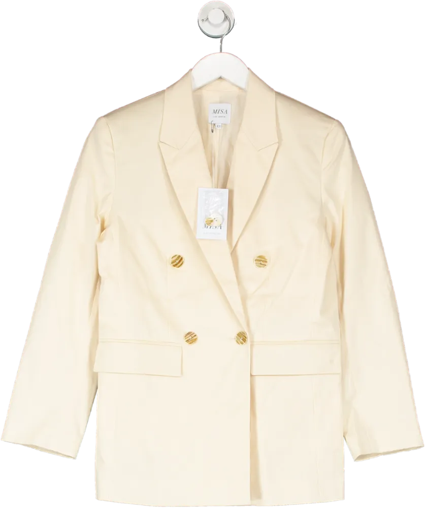 MISA Los Angeles Cream Buttermilk Blazer UK XS