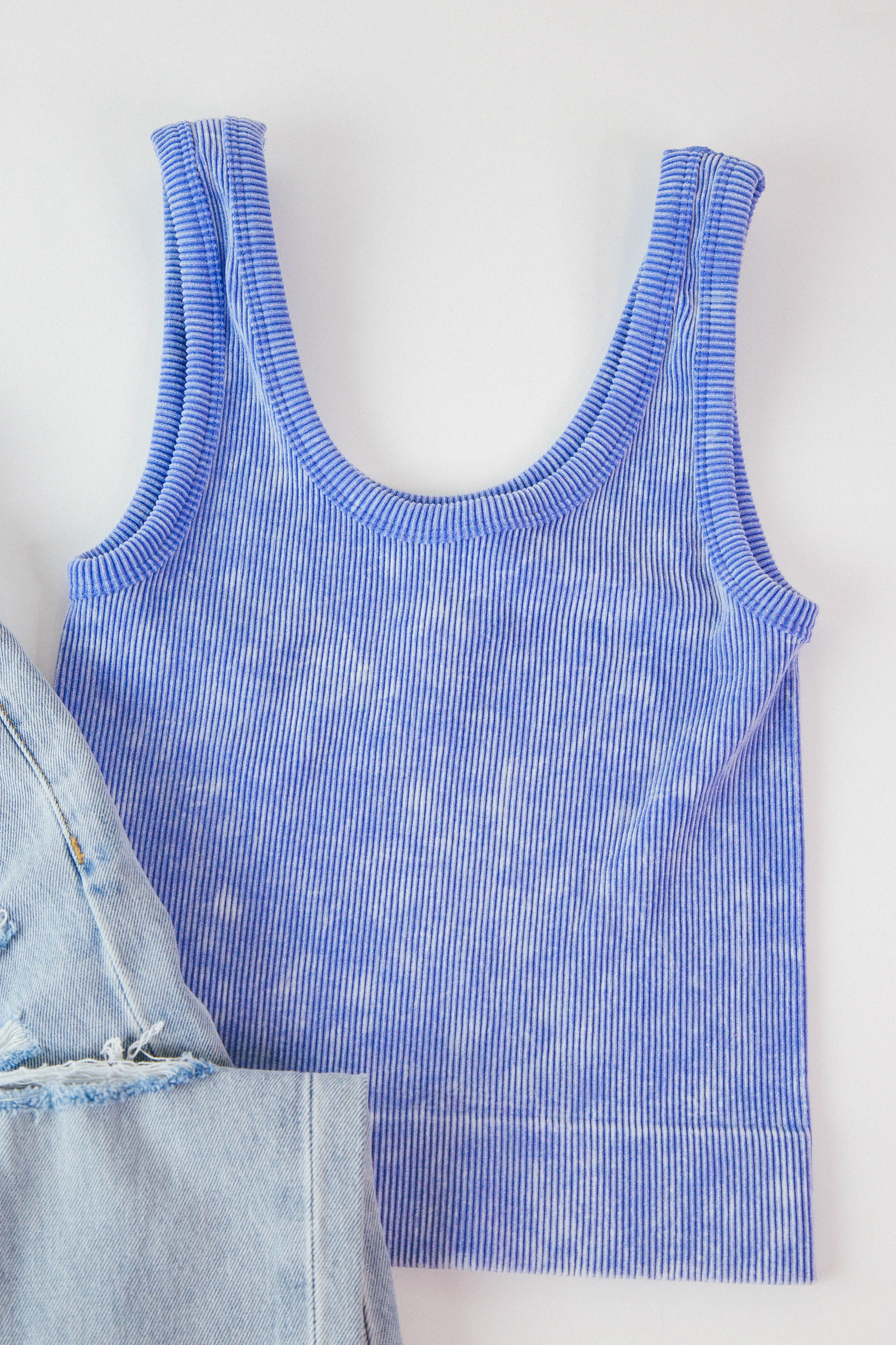 Natalia Mineral Wash Tank Top, Lavender