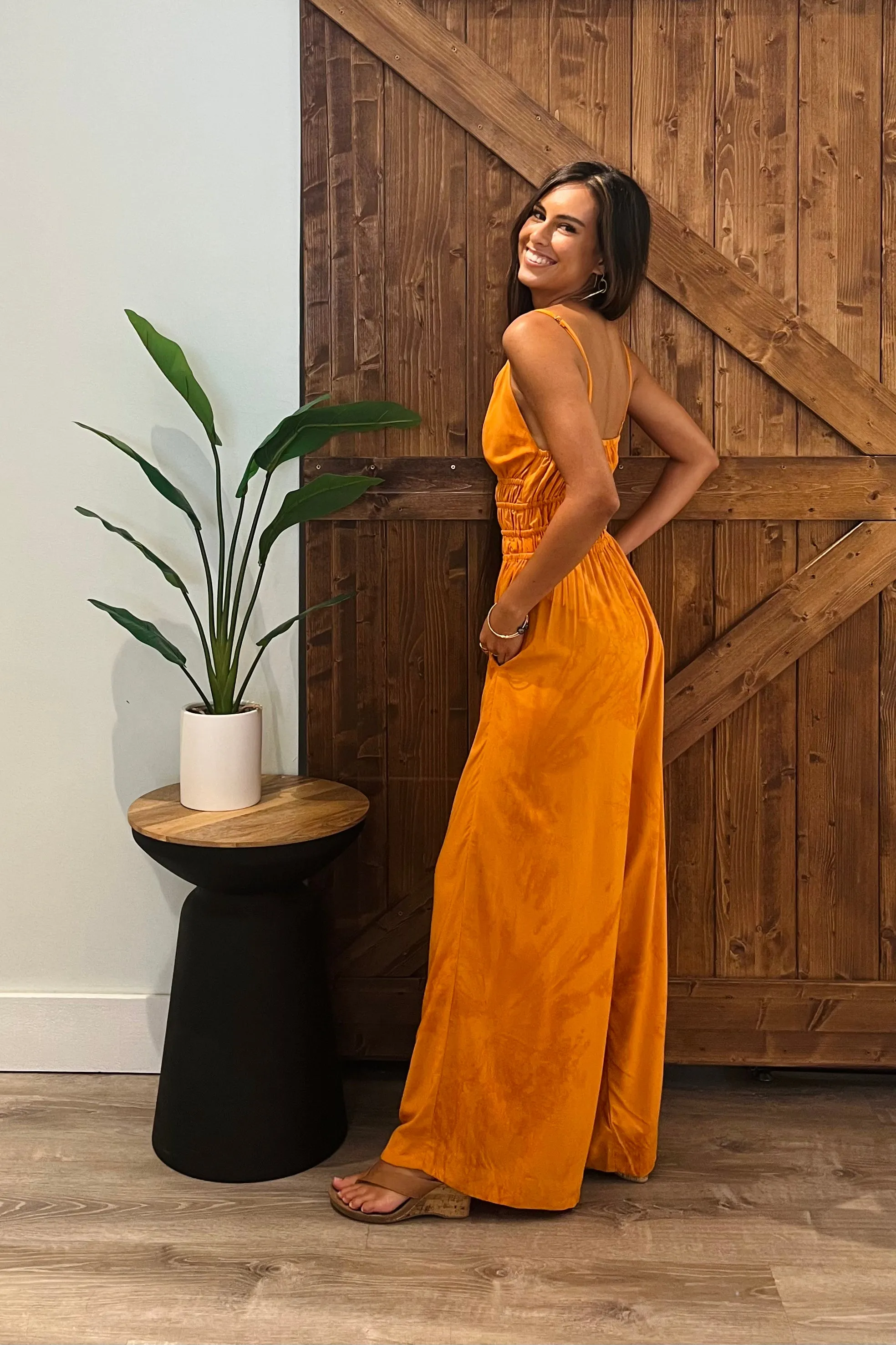 Opal Jumpsuit / Tangerine