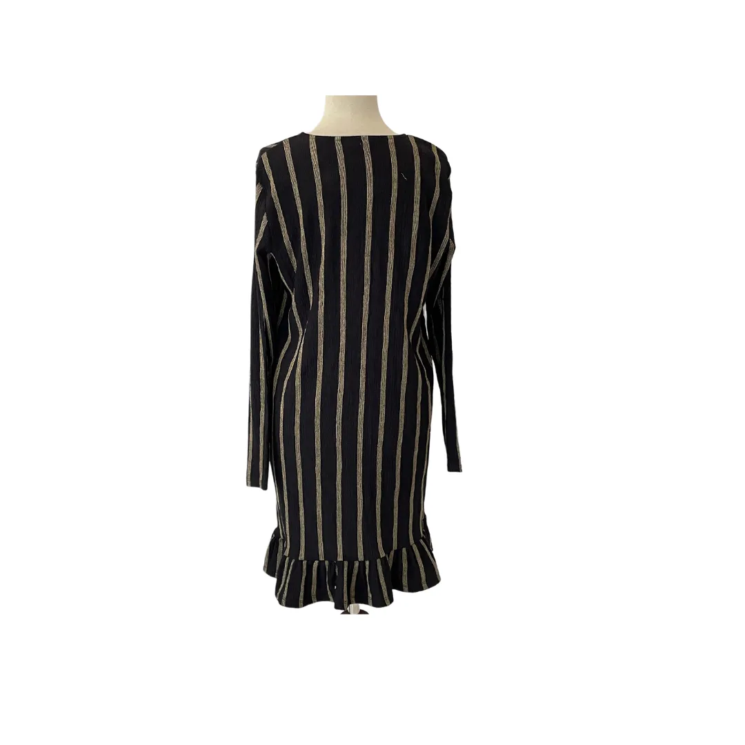 Papaya Black & Gold Striped Long Tunic | Gently Used |