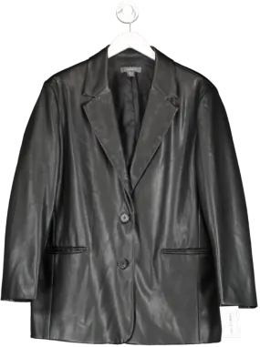 Primark Black Faux Leather Blazer UK 18