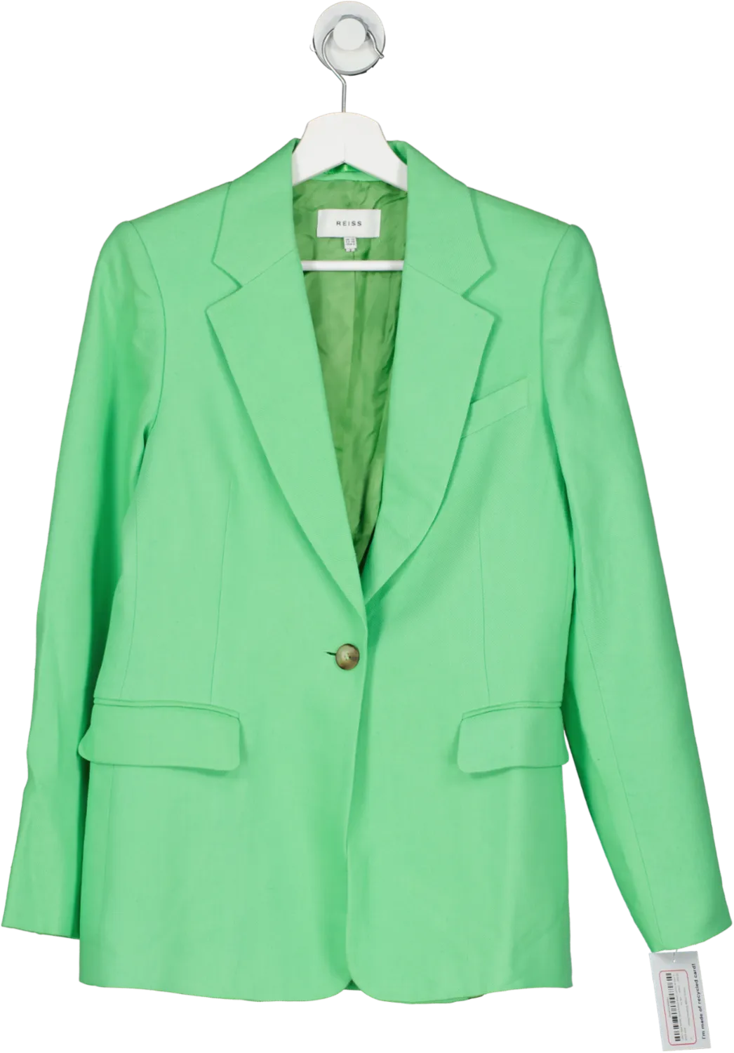 REISS Green Gracey Single Breasted Blazer UK 10