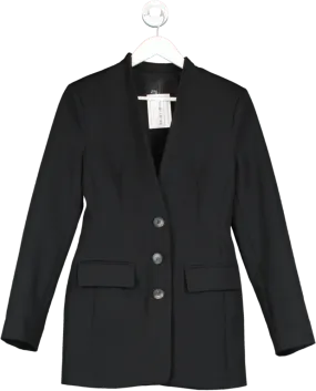 River Island Black Single Breasted Blazer UK 8