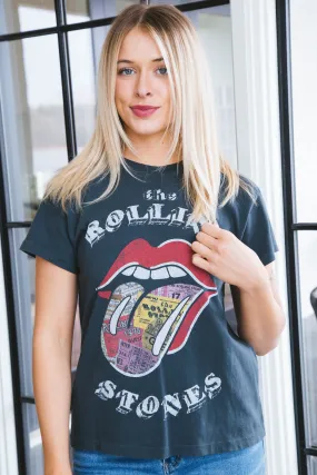 Rolling Stones Tongue Tour Tee, Vintage Black | Daydreamer