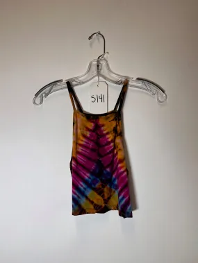 S141 Sample Mudmee Tie Dye Crop Top One Size Yellow