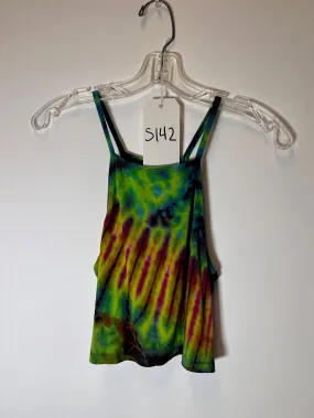 S142 Sample Mudmee Tie Dye Crop Top One Size Green