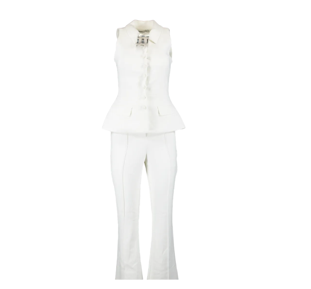 Self-Portrait Cream Tailored 2-piece Jumpsuit UK 6