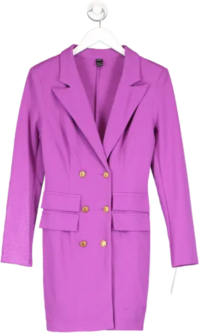 SHEIN Purple Long Sleeve Blazer Dress UK XS