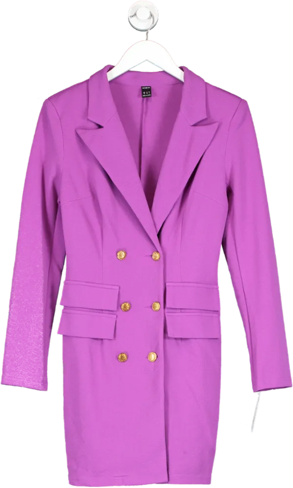 SHEIN Purple Long Sleeve Blazer Dress UK XS