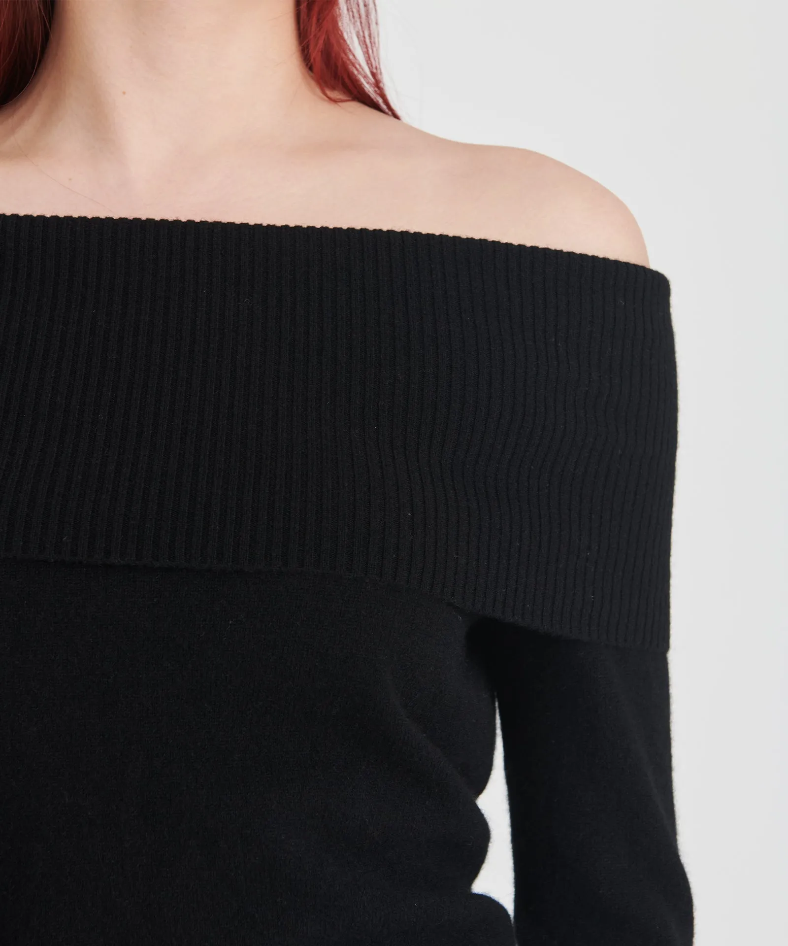 Signature Cashmere Off The Shoulder Sweater