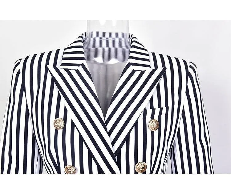 Striped Blazer Women - Casual - Striped-Pinstriped