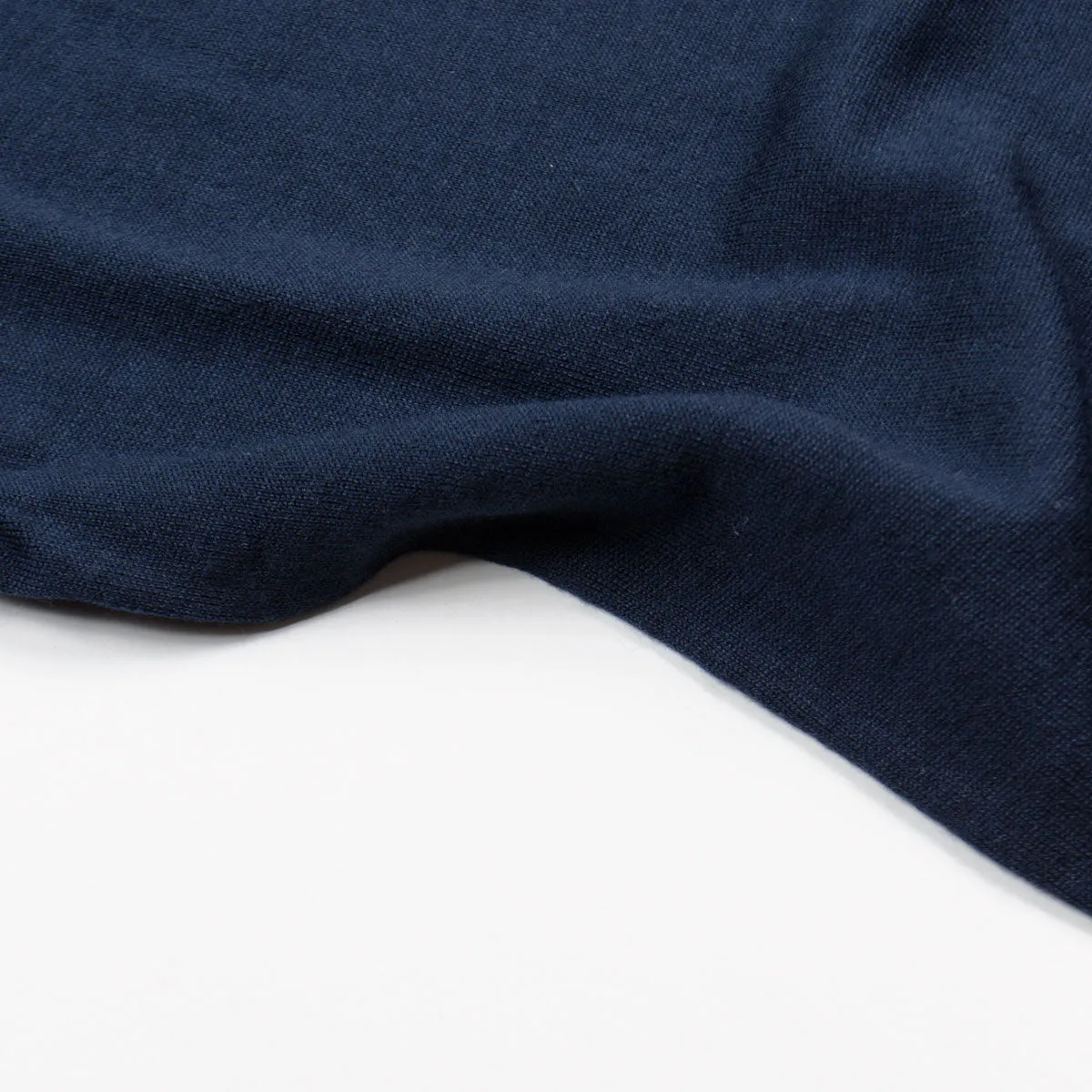 Sunspel - Mock Neck Merino Jumper - Light Navy