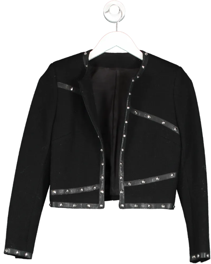 The Kooples Black Stud Detail Blazer UK 6