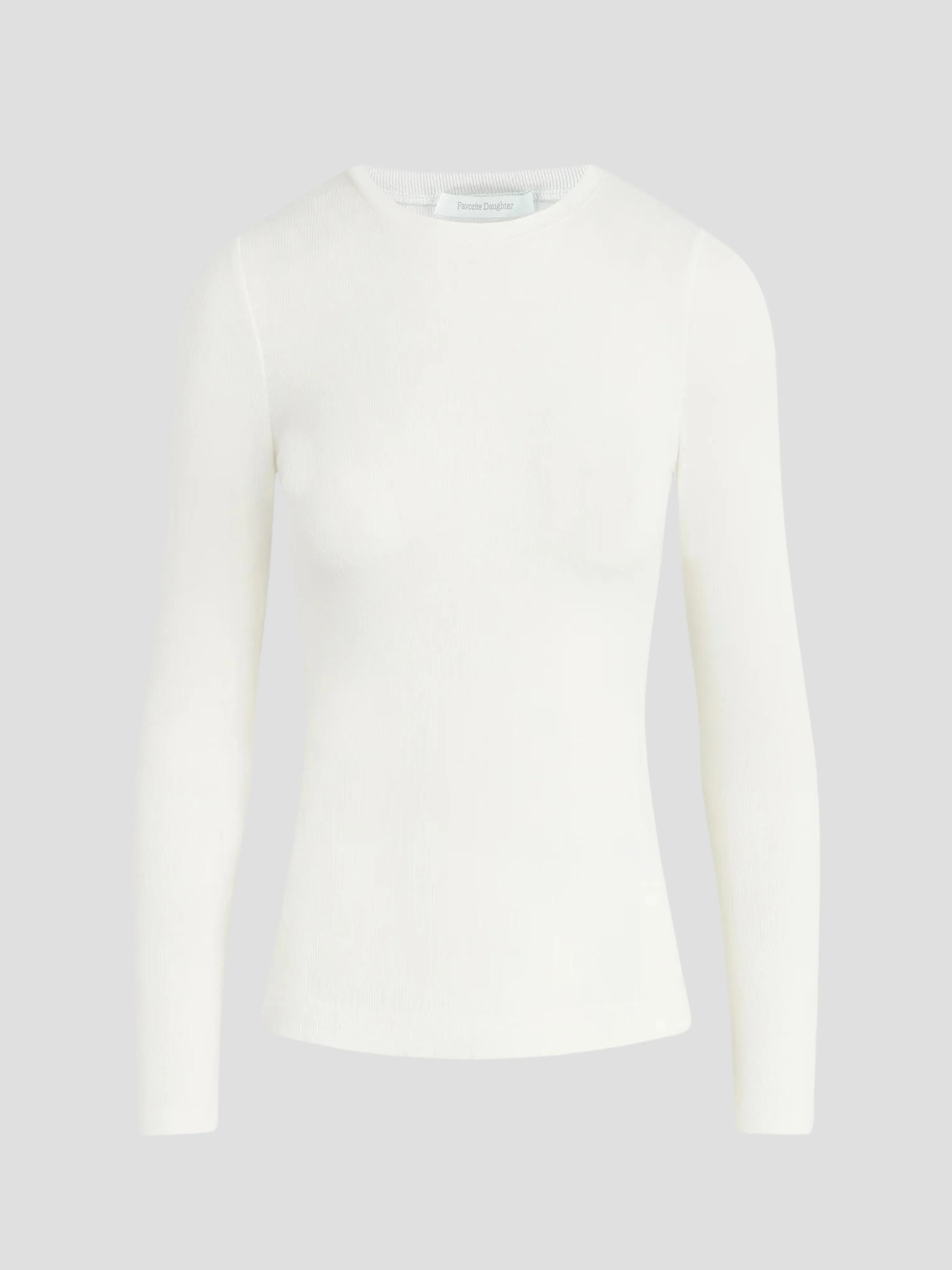 The Ribbed Long Sleeve in White