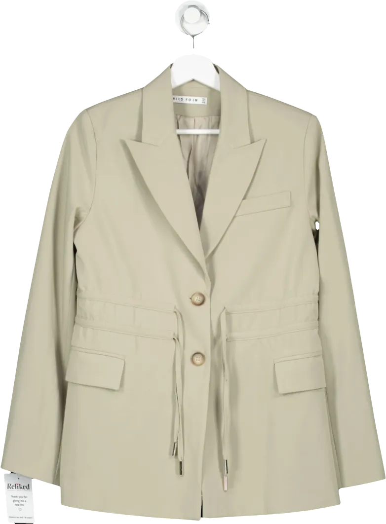 Third Form Beige Protocol Cinched Waist Blazer BNWT UK 8