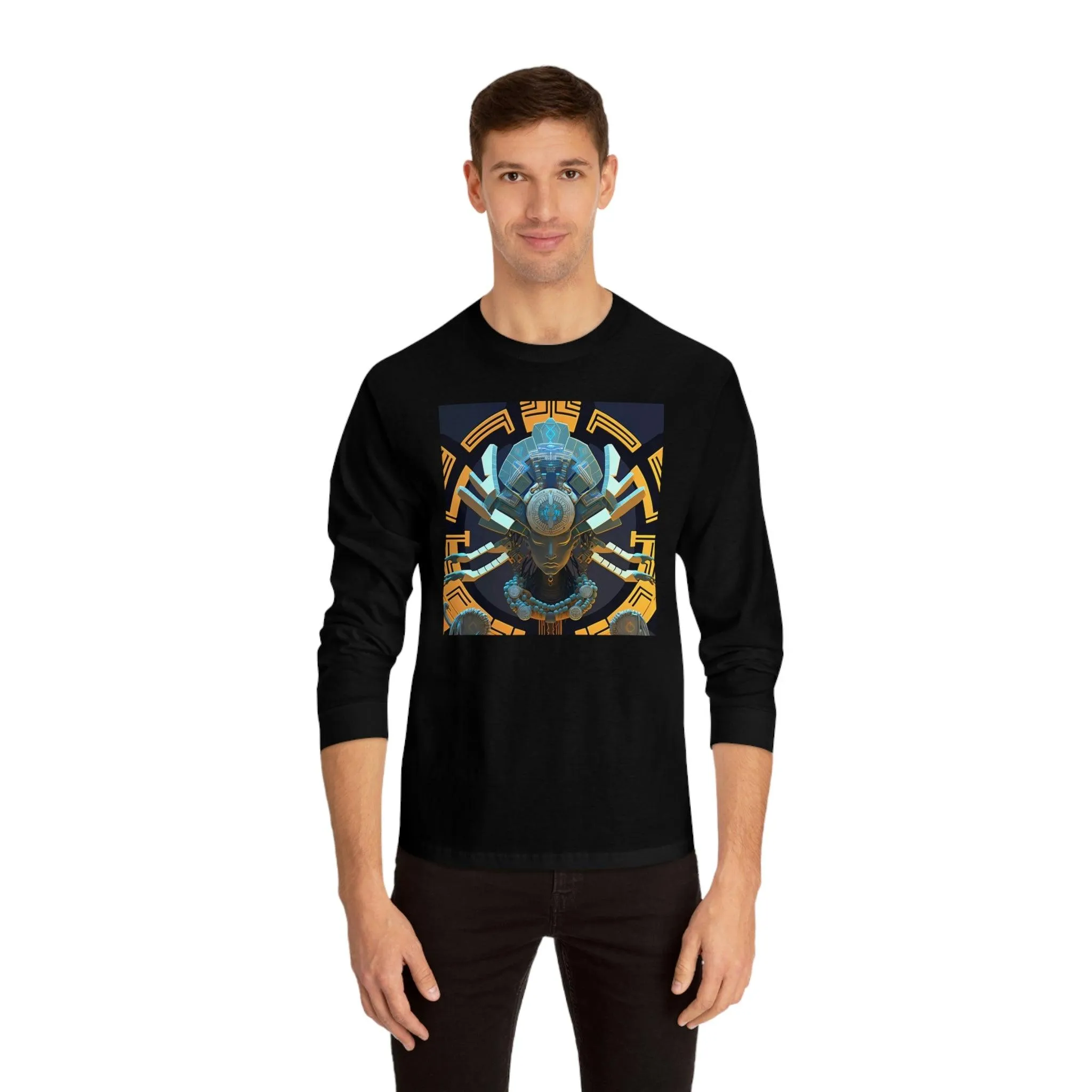 Unisex Classic Long Sleeve T-Shirt Chaos Existence Bot Ai Art