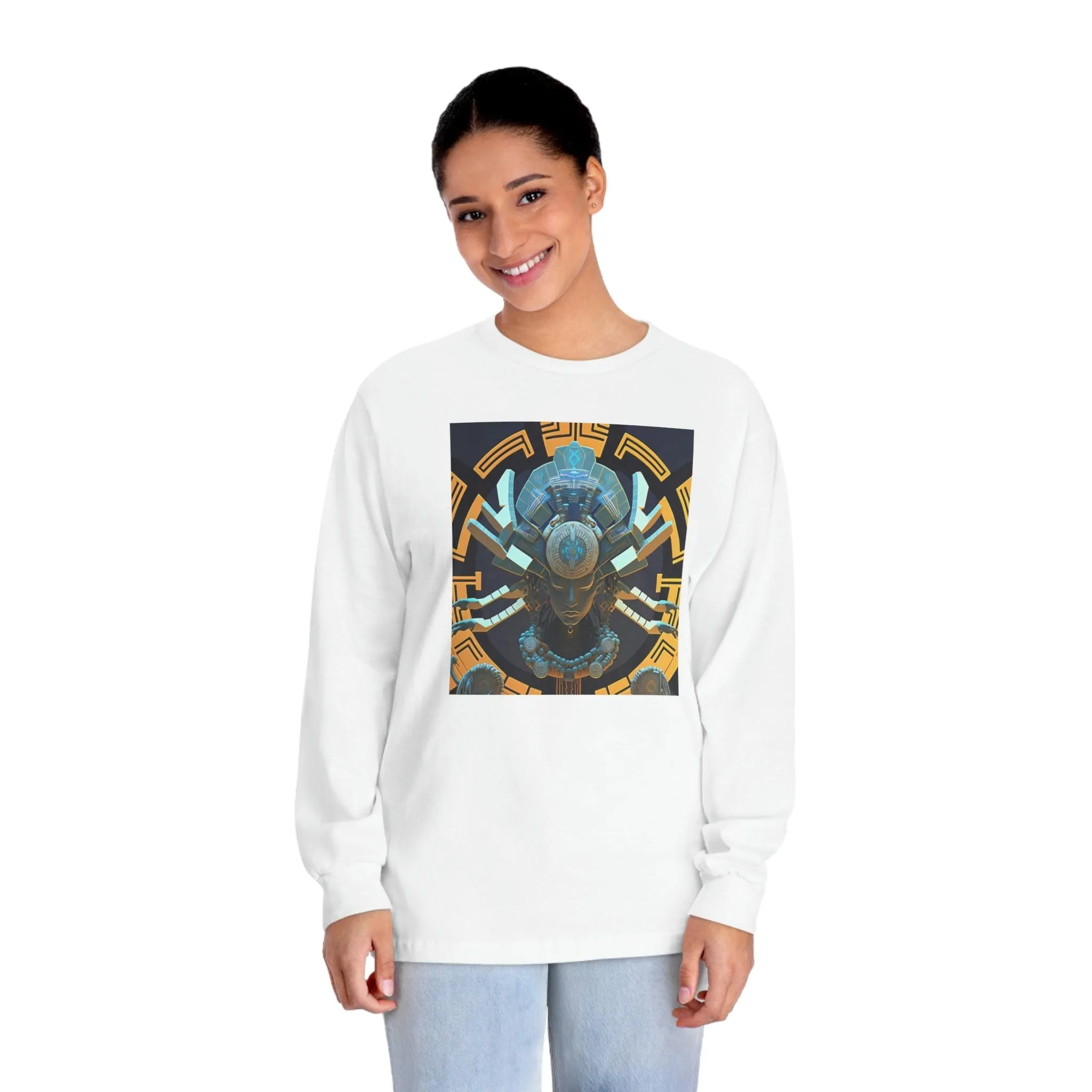 Unisex Classic Long Sleeve T-Shirt Chaos Existence Bot Ai Art