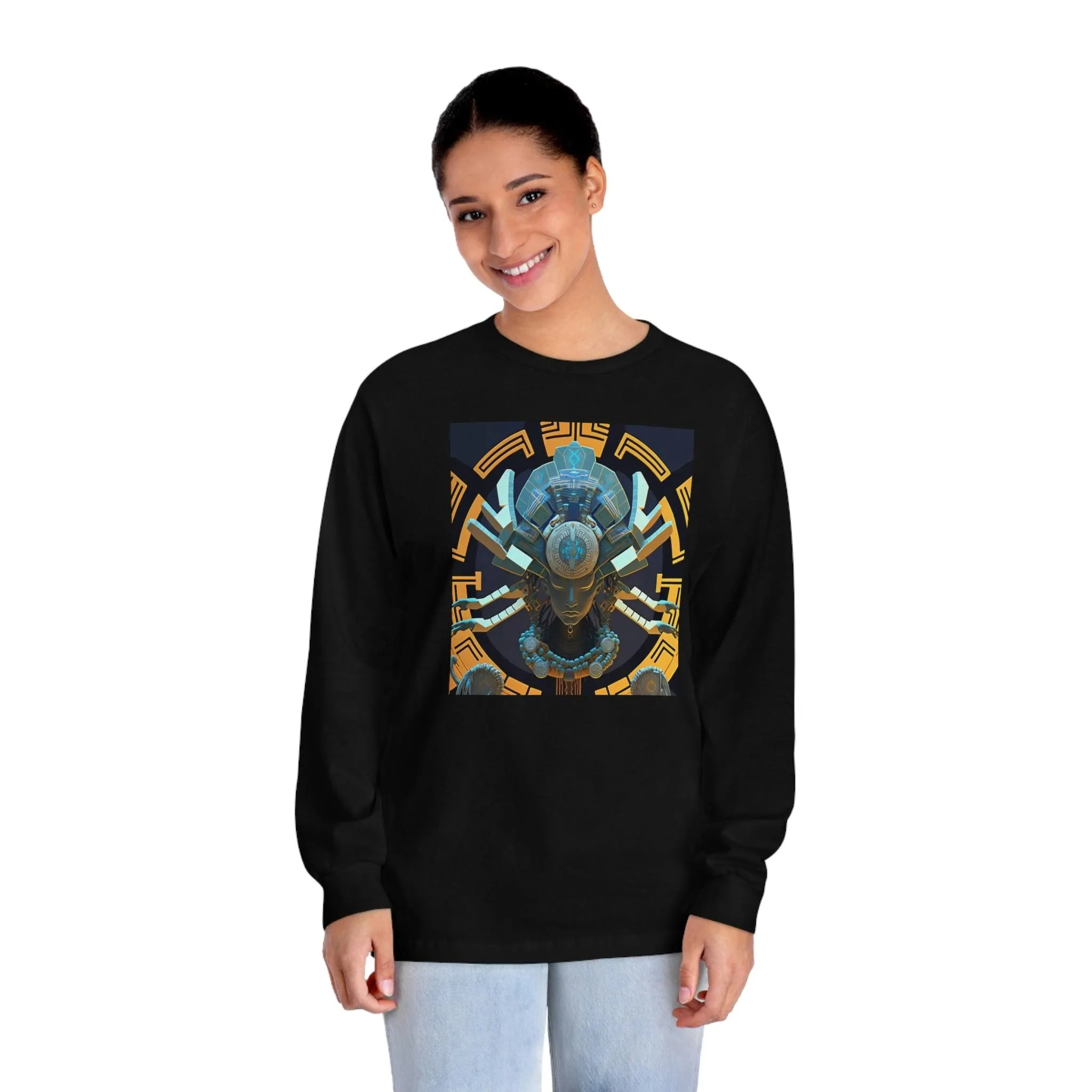 Unisex Classic Long Sleeve T-Shirt Chaos Existence Bot Ai Art