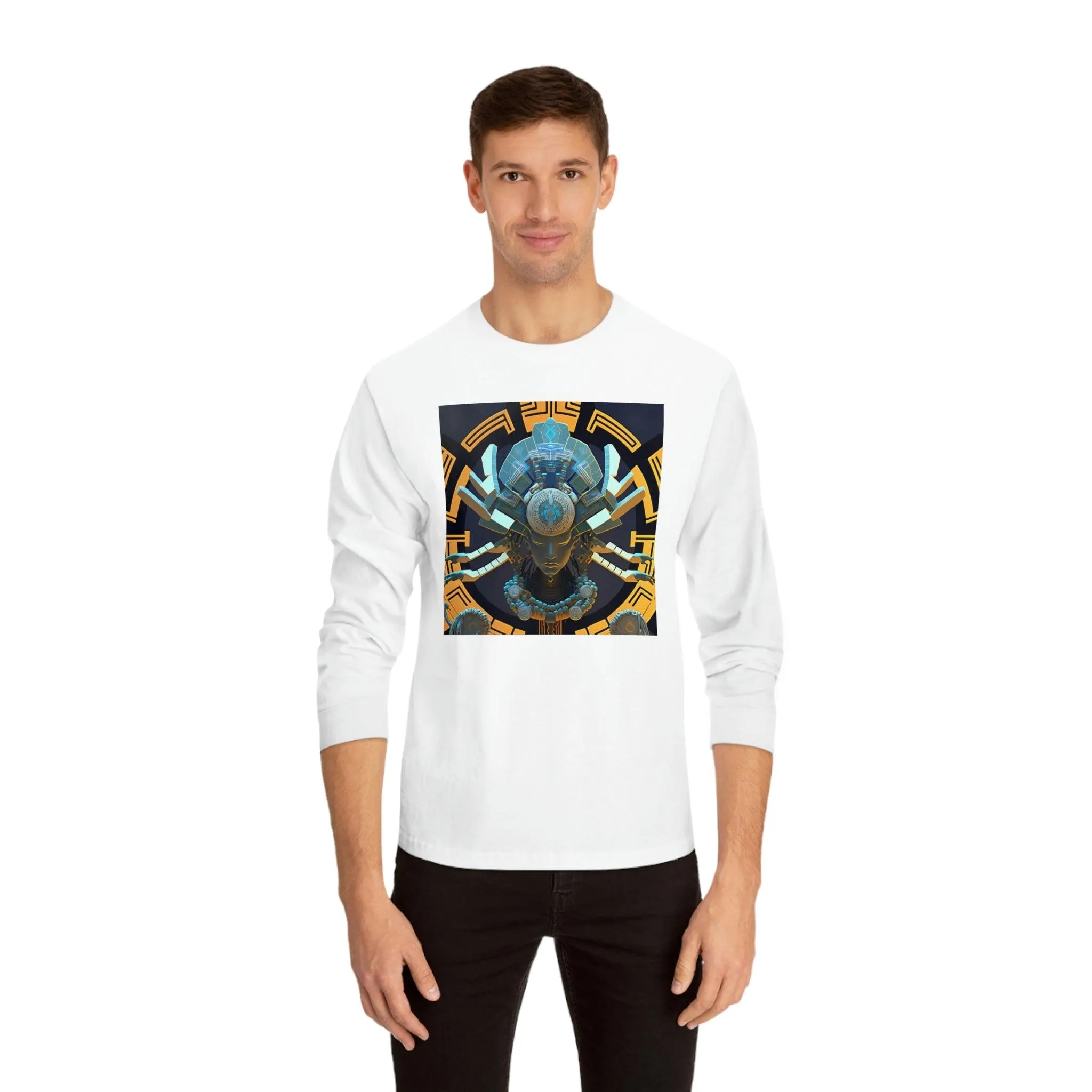 Unisex Classic Long Sleeve T-Shirt Chaos Existence Bot Ai Art