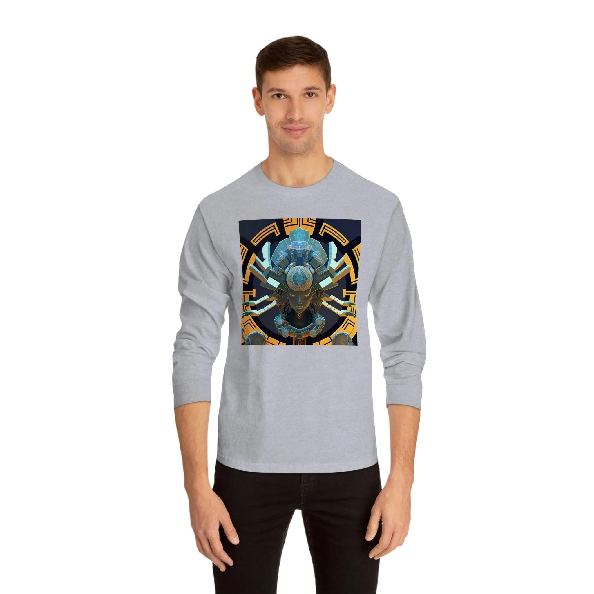 Unisex Classic Long Sleeve T-Shirt Chaos Existence Bot Ai Art