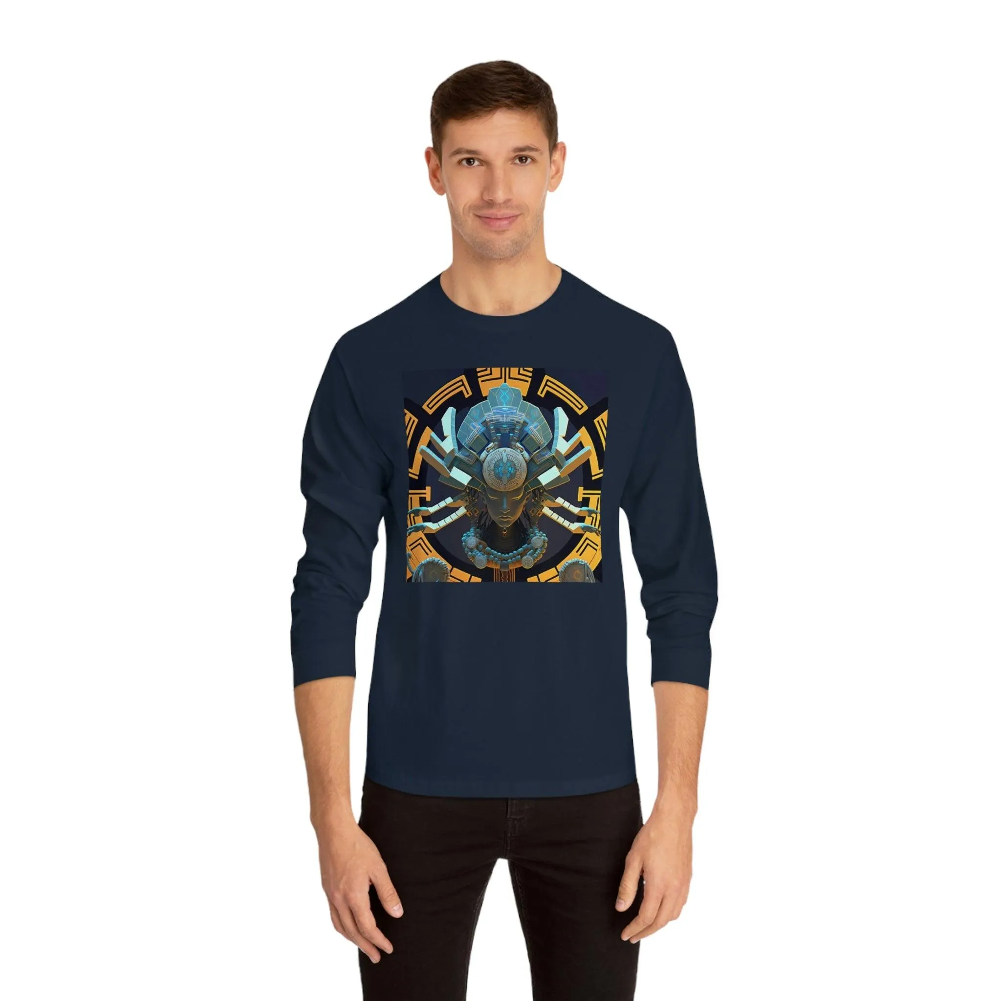 Unisex Classic Long Sleeve T-Shirt Chaos Existence Bot Ai Art