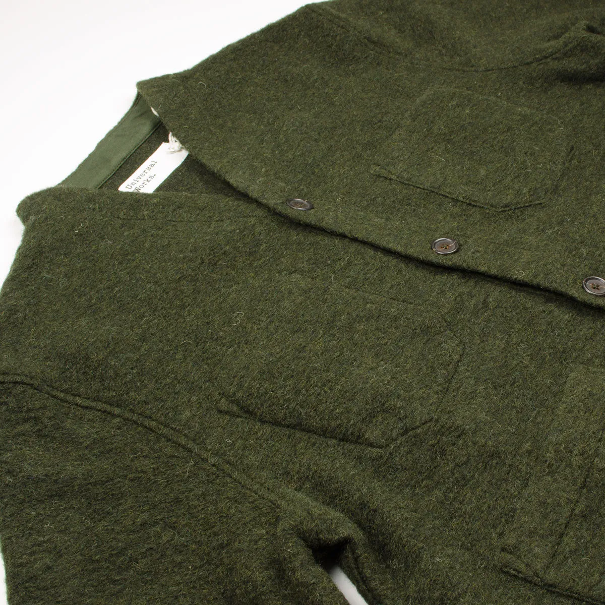 Universal Works - Cardigan Wool Fleece - Olive