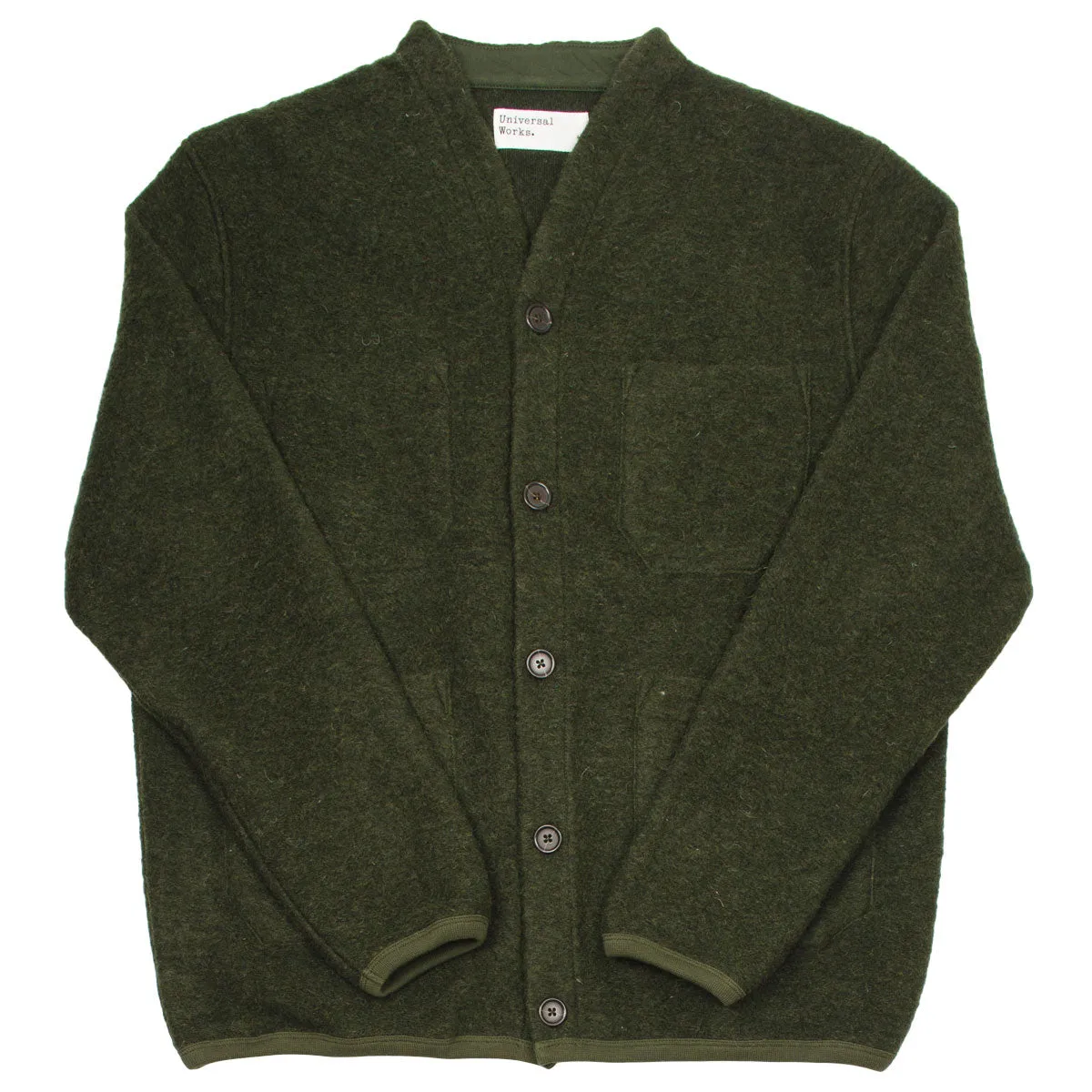 Universal Works - Cardigan Wool Fleece - Olive