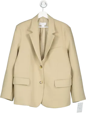 Warehouse Beige Tailored Single Breasted Blazer UK 12