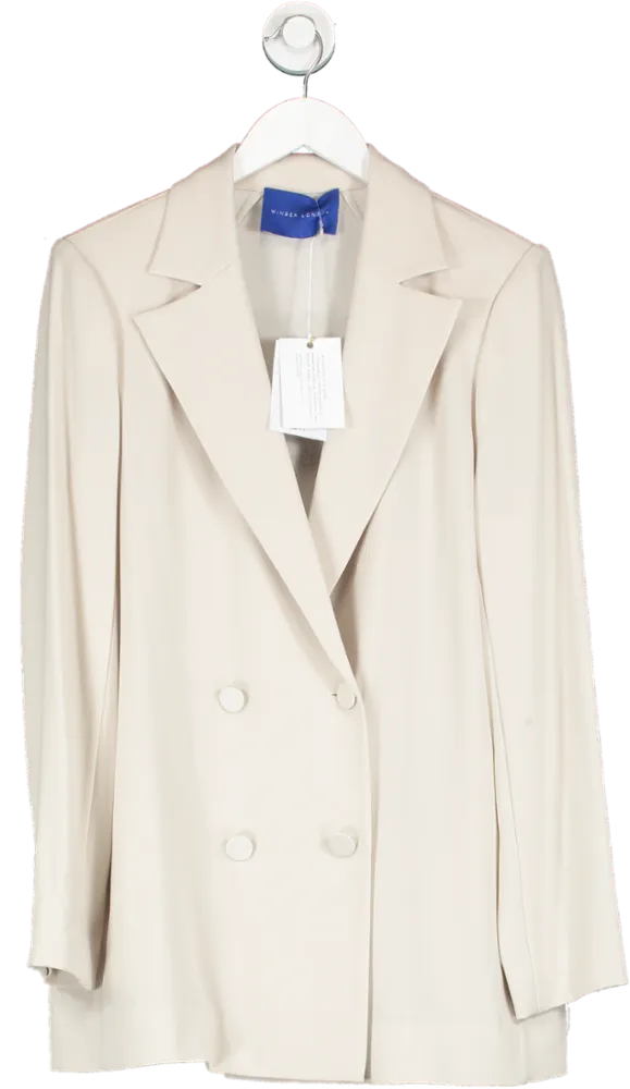 Winser London Beige Lauren Tailored Blazer UK 14